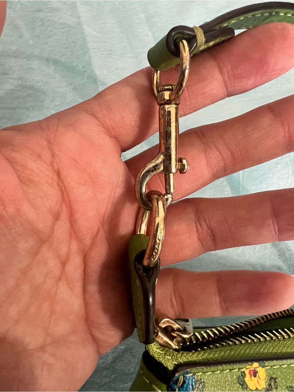 Coach Nolita 19 Green Floral Women’s handbag - Picture 13 of 14